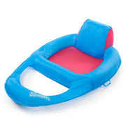 SwimWays Spring Float Premium Recliner Pool Lounger with Hyper-Flate Valve, Inflatable Pool Float