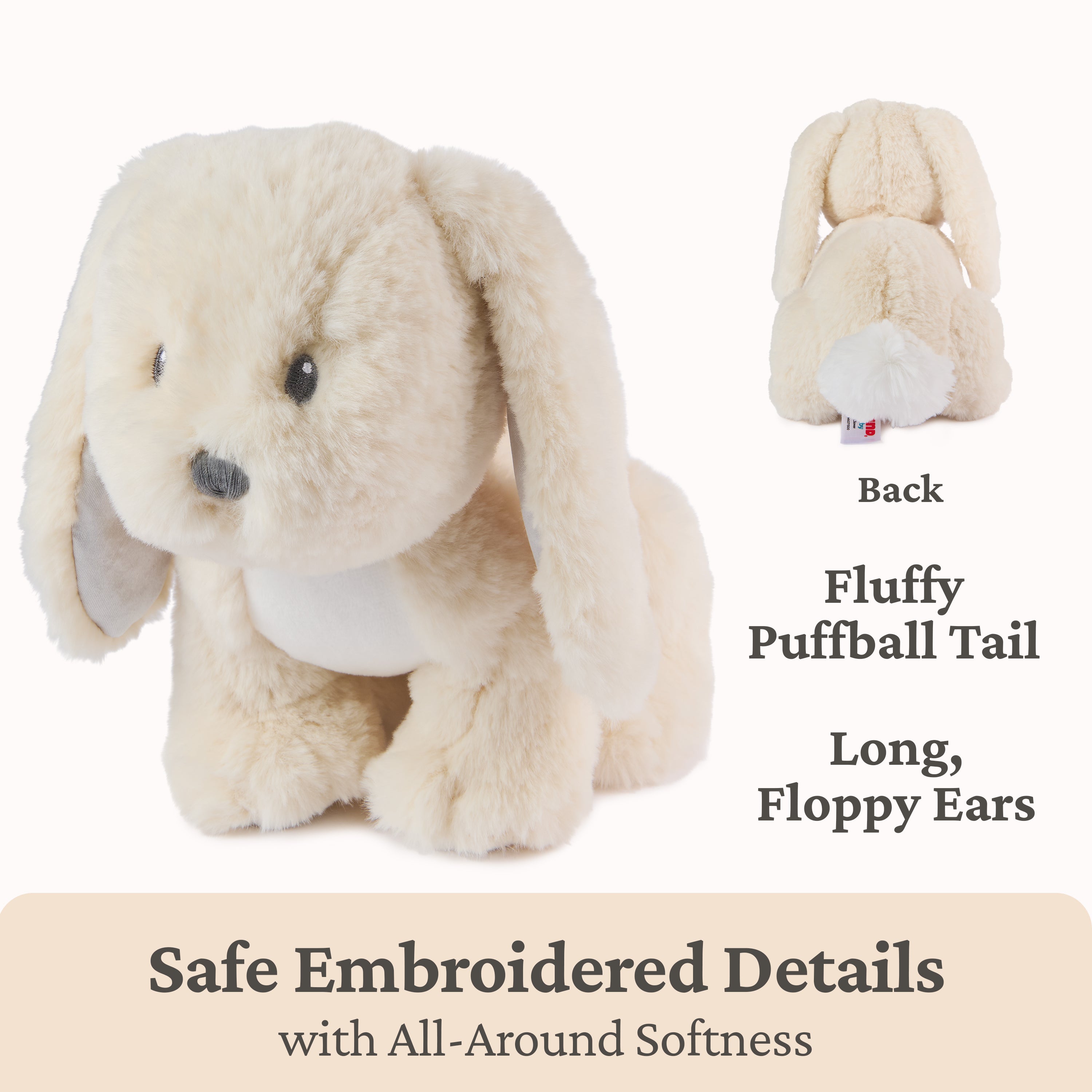 Baby GUND Clover Bunny Plush, Bunny Stuffed Animal for Babies and Toddlers, Cream, 10”