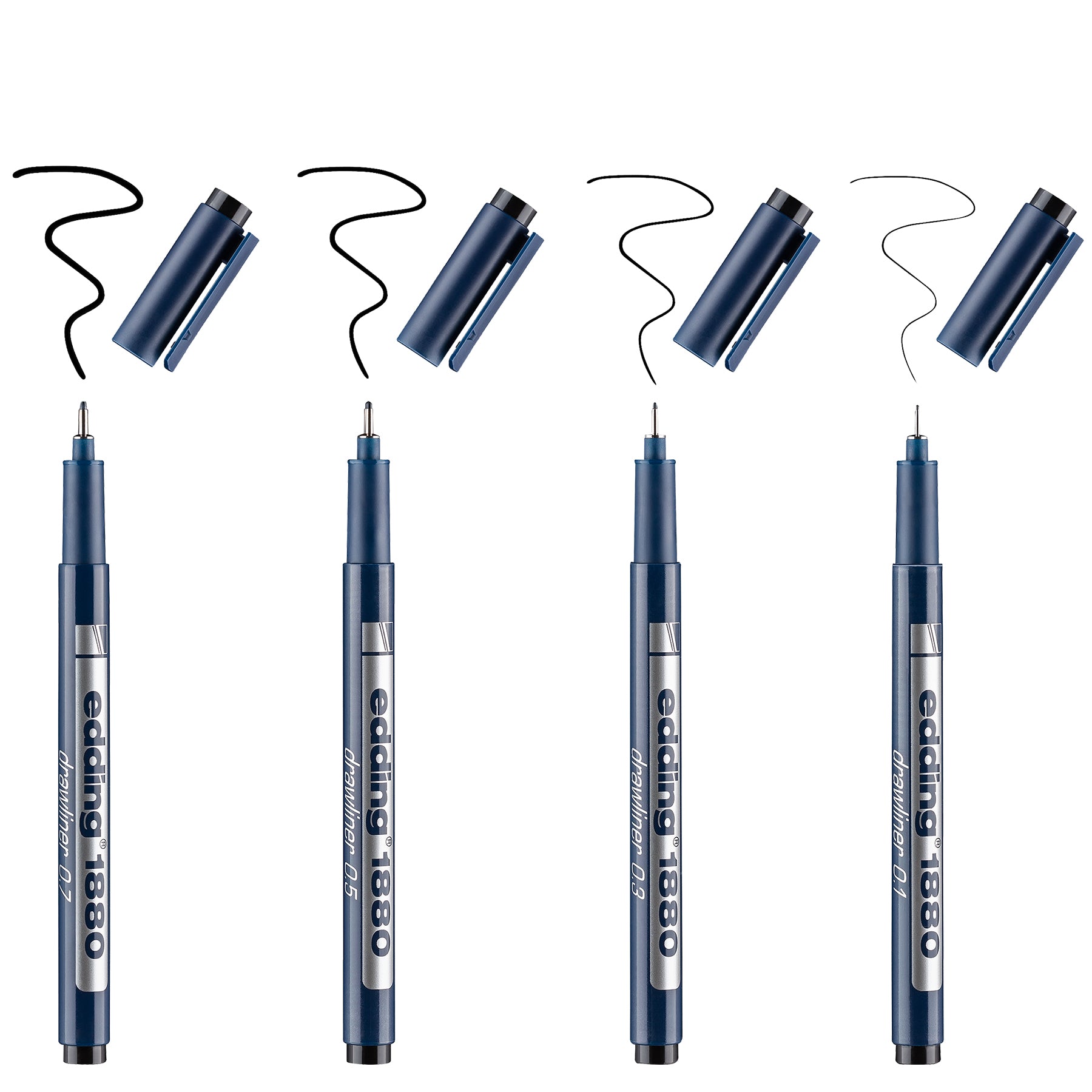 edding 1880 Drawliner - Set of 4 - Assorted