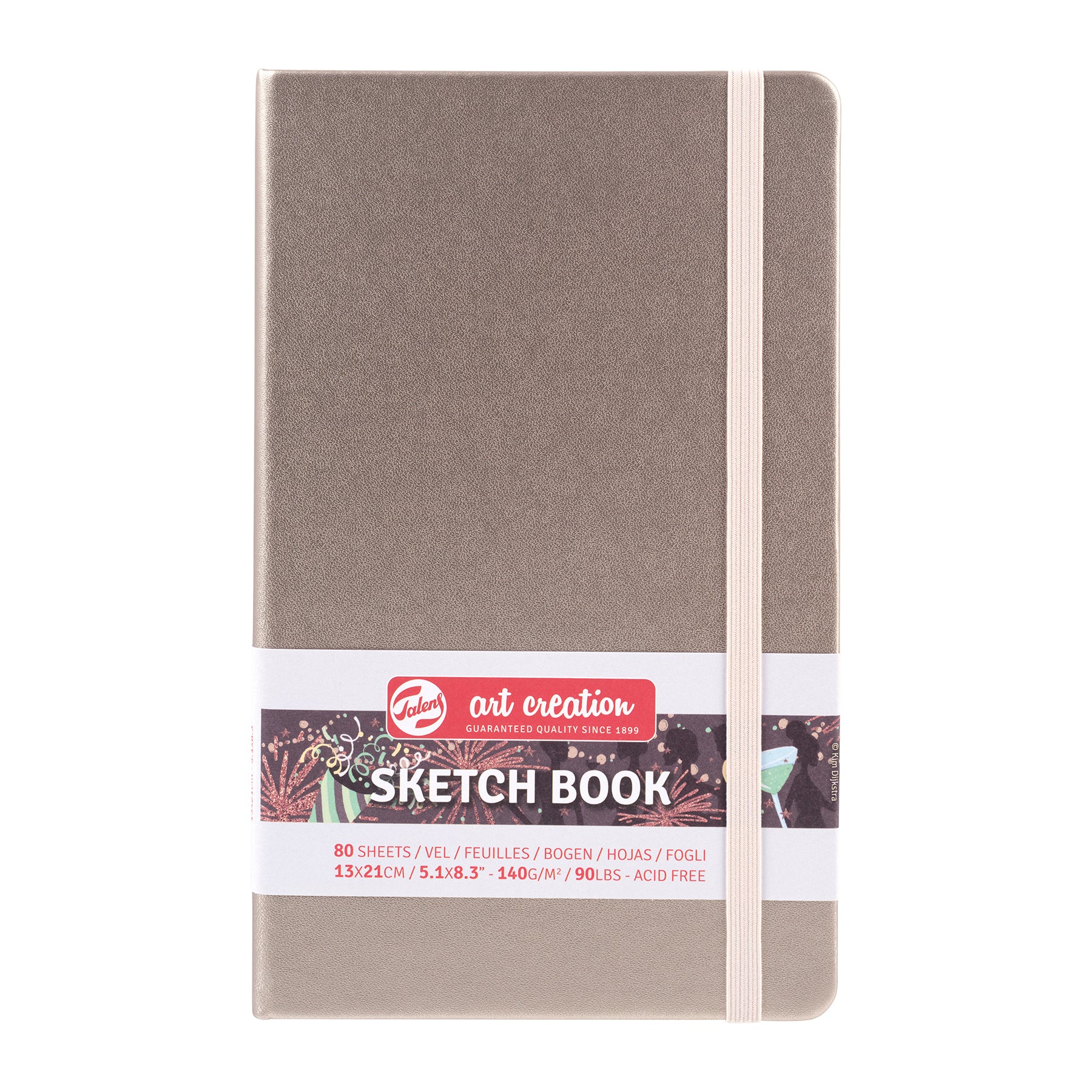 Sketchbook, 80 Sheets, 90lbs, Pink Champagne Cover, 5.1" x 8.3"