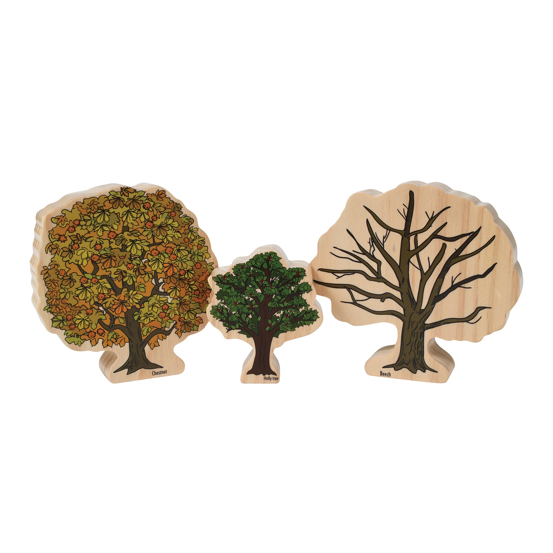 Trees of All Seasons Wooden Blocks - Set of 10 - Ages 2+