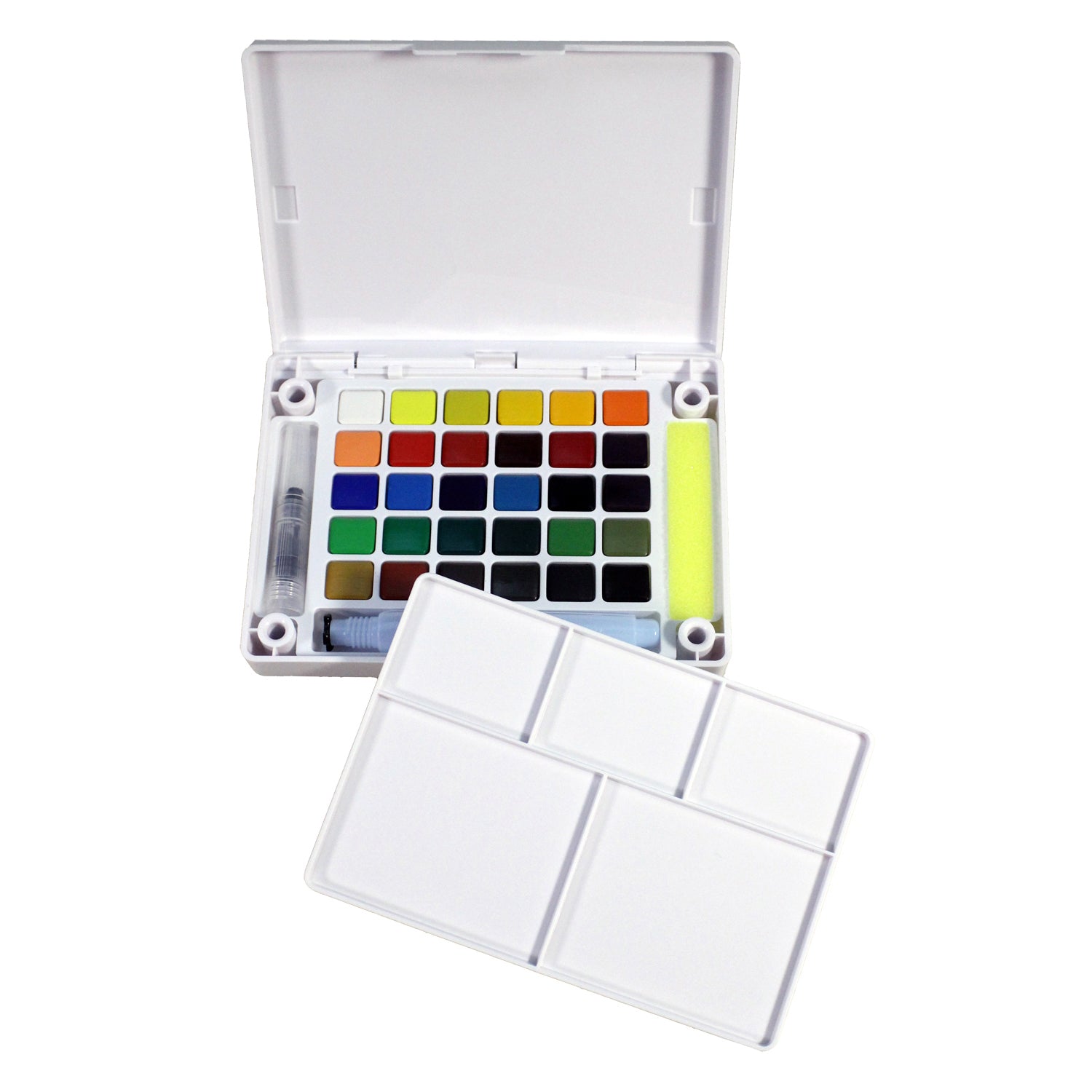 Koi Water Colors Field Sketch Box with Brush, 30 Colors