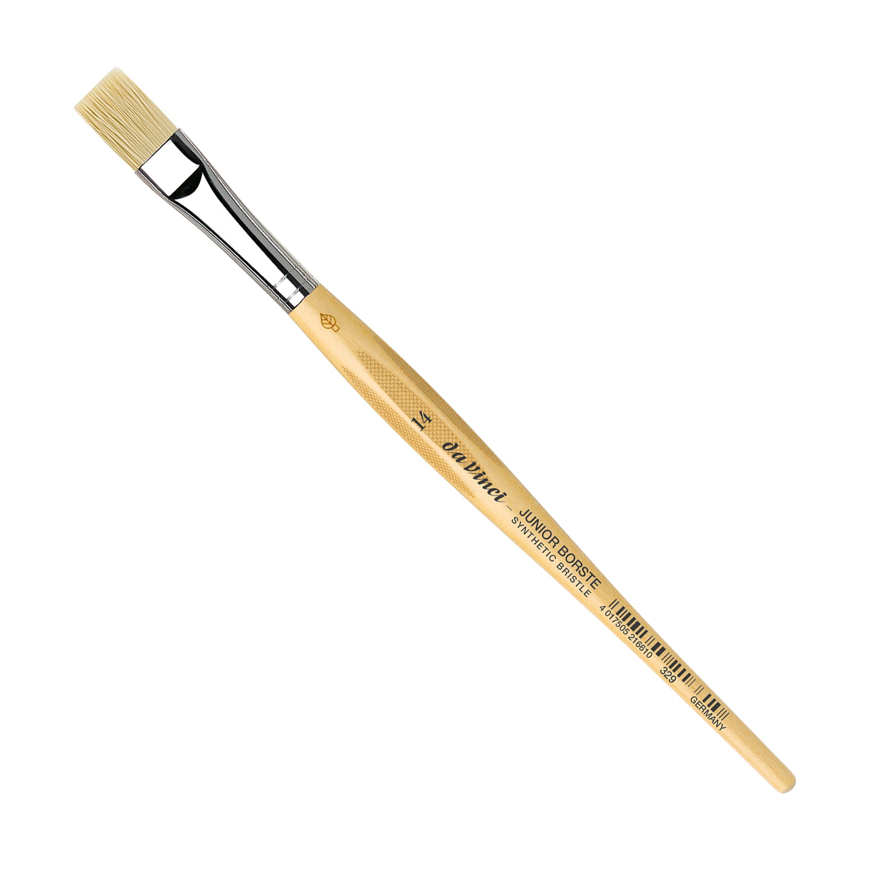 JUNIOR BORSTE Synthetic Student Brush, Synthetic, Tempera, Flat, Series 329, Size 14