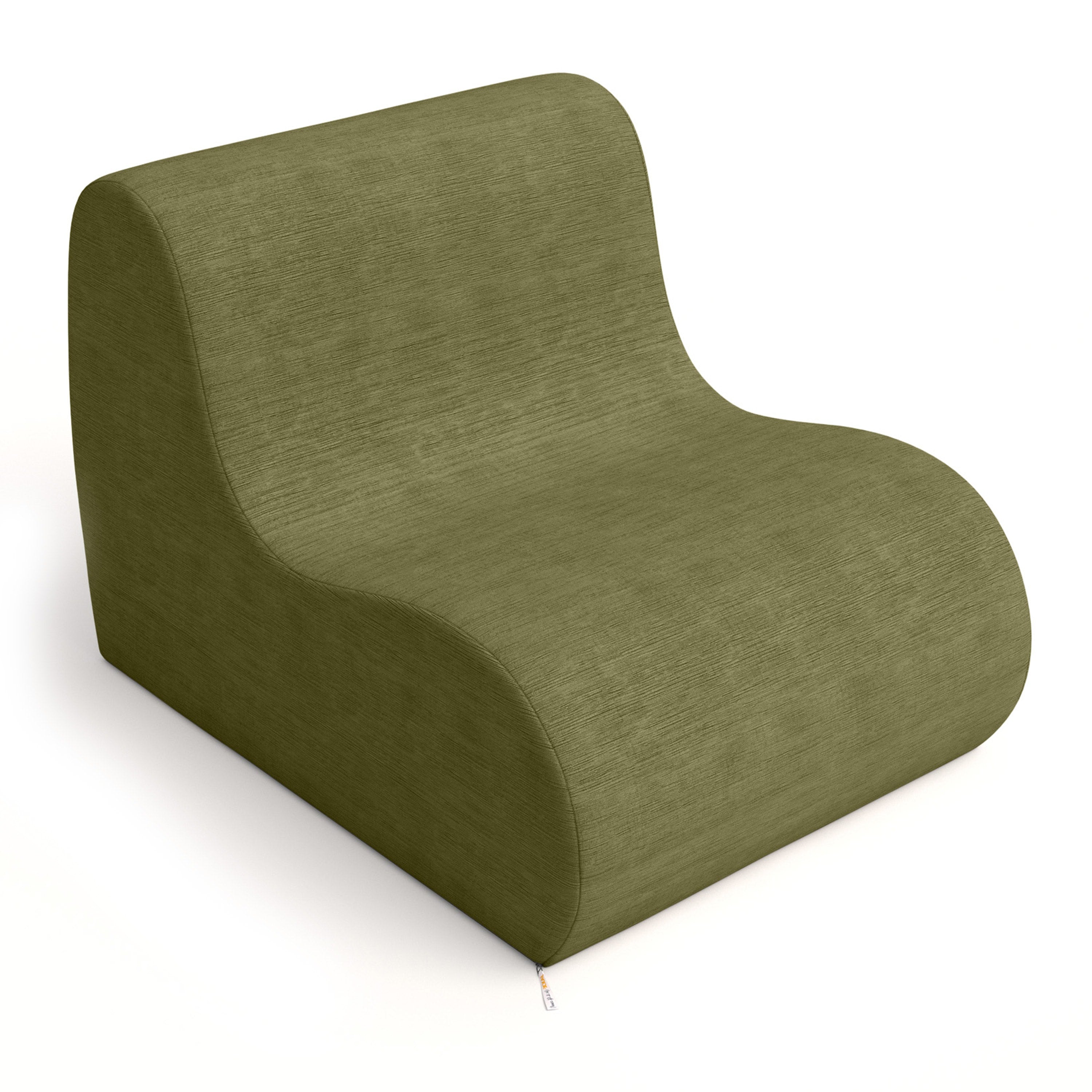 Jaxx Uptown Large Modern Armless Accent Chair, Moss