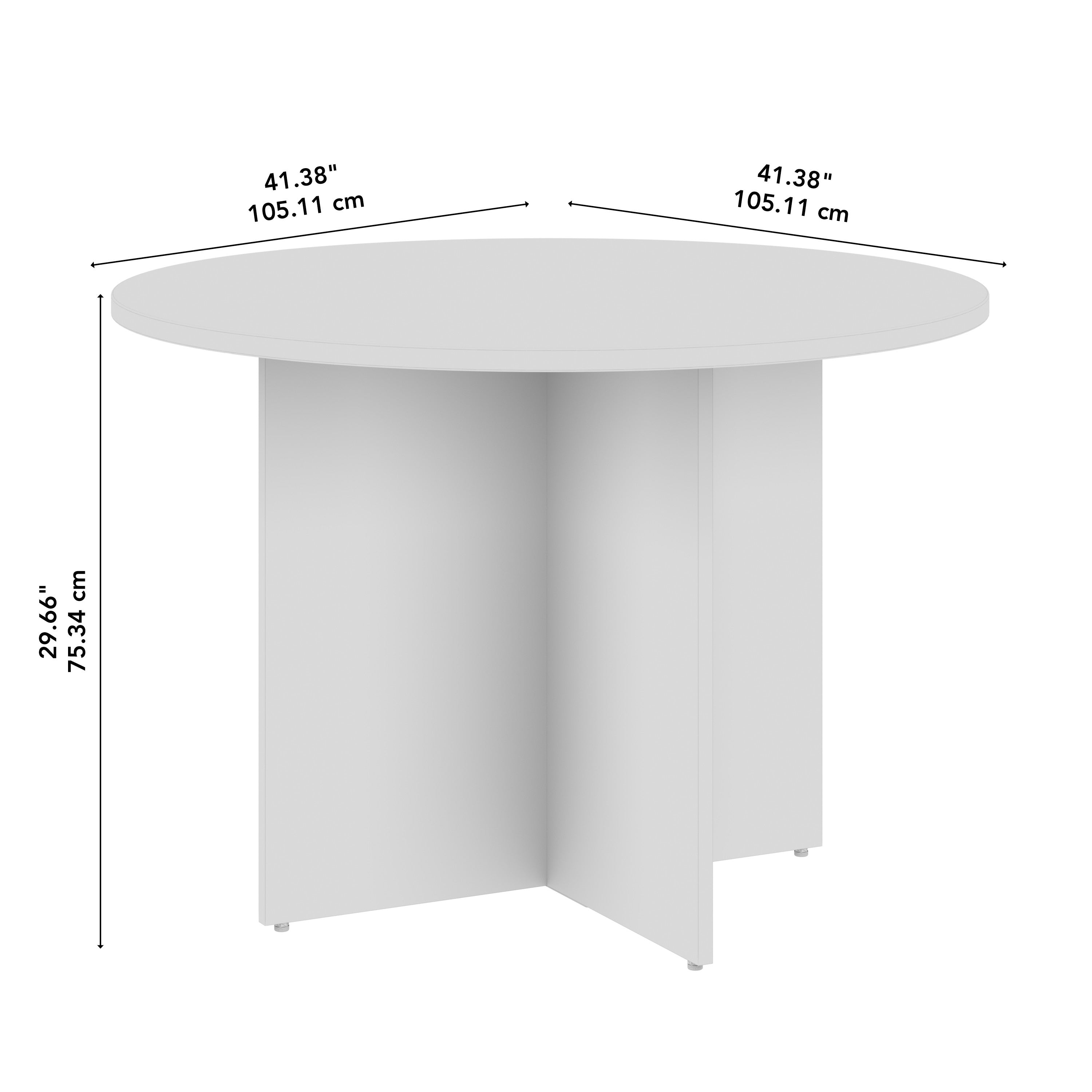 Bush Business Furniture 42-inch Round Conference Table with Wood Base in Black Walnut - 41.38" Width x 41.38" Depth x 28.65" Height