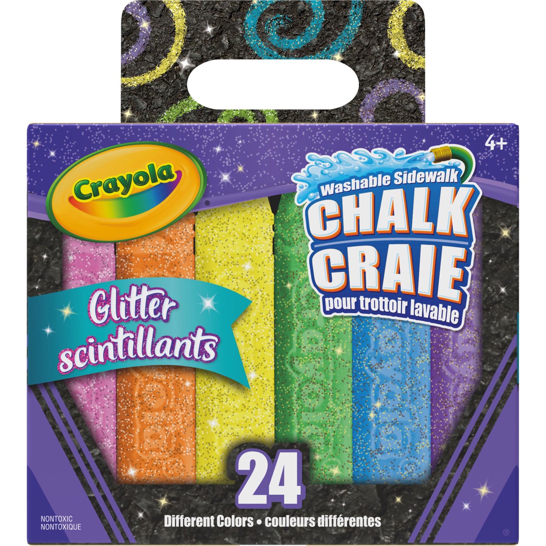 Glitter Chalk, 24 Count