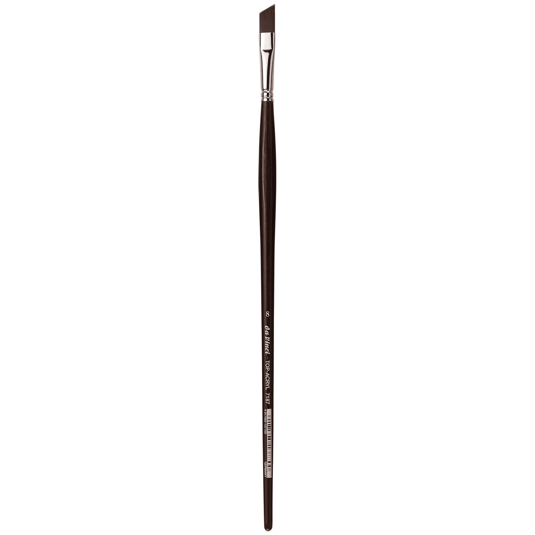 TOP-ACRYL Red-Brown Brush, Synthetic, Acrylic & Oil, Slant, Series 7187, Size 8