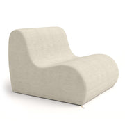 Jaxx Uptown Large Modern Armless Accent Chair, Ivory