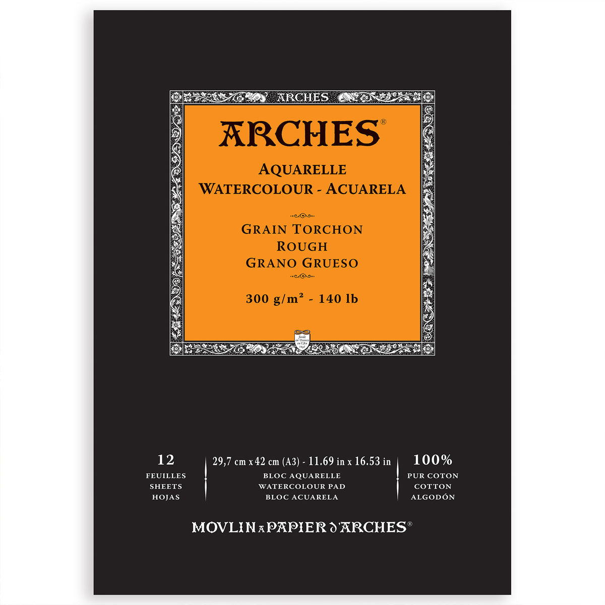 WCOLOR PAPER PAD 11.69X16.53 ROUGH