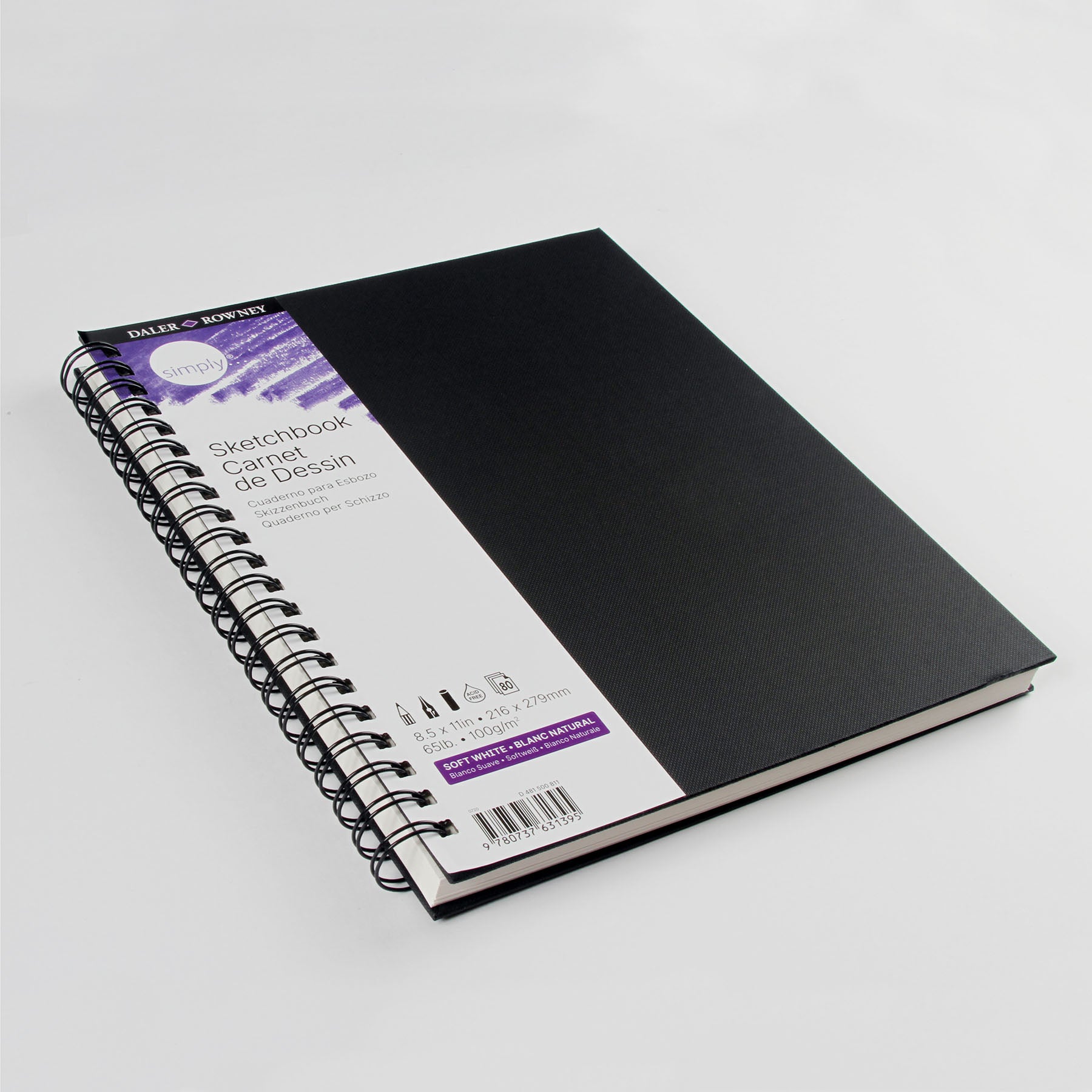 Simply... Sketchbook, Soft White, 80 Sheet, 8.5x11 inch, 1 Count
