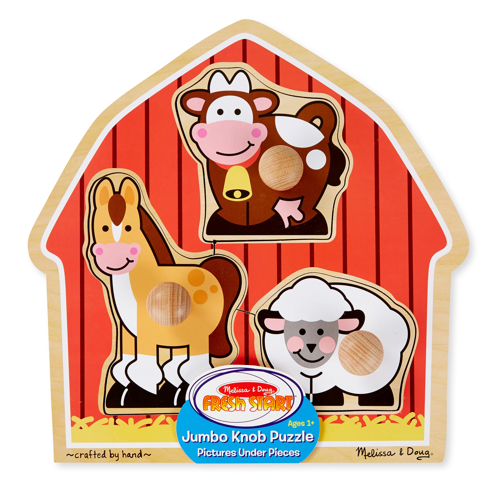 Barnyard Animals Jumbo Knob Puzzle - 3 Pieces