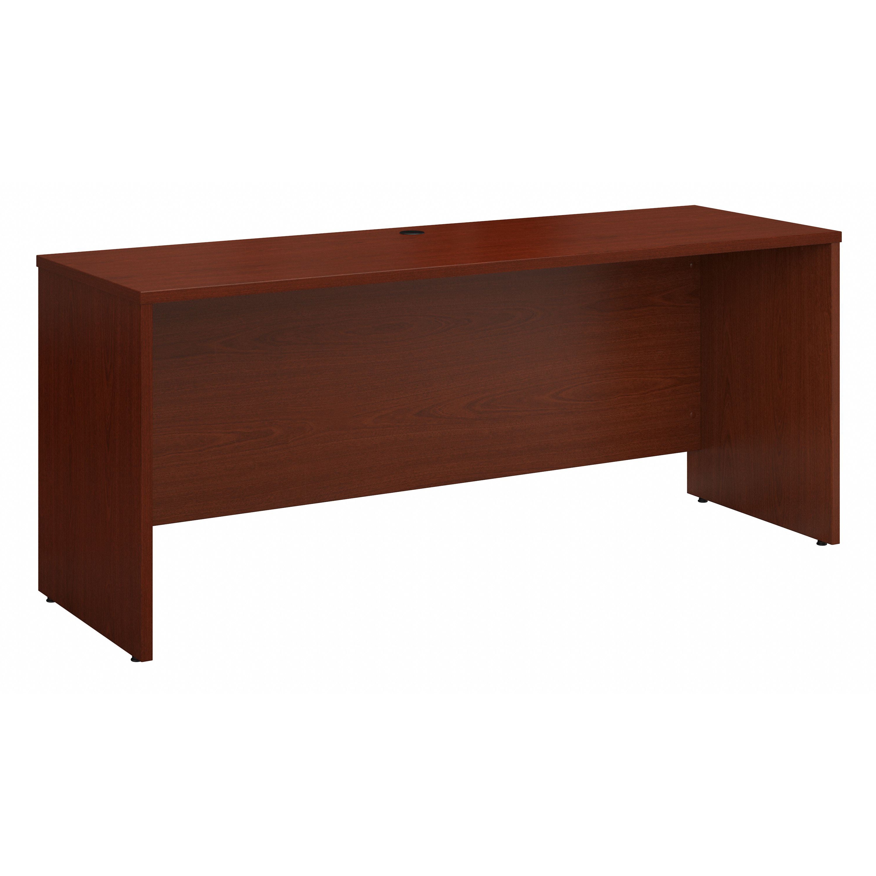 Bush Business Furniture Series C 72W x 24D Credenza Desk in Mahogany - 71.02" Width x 23.35" Depth x 29.84" Height