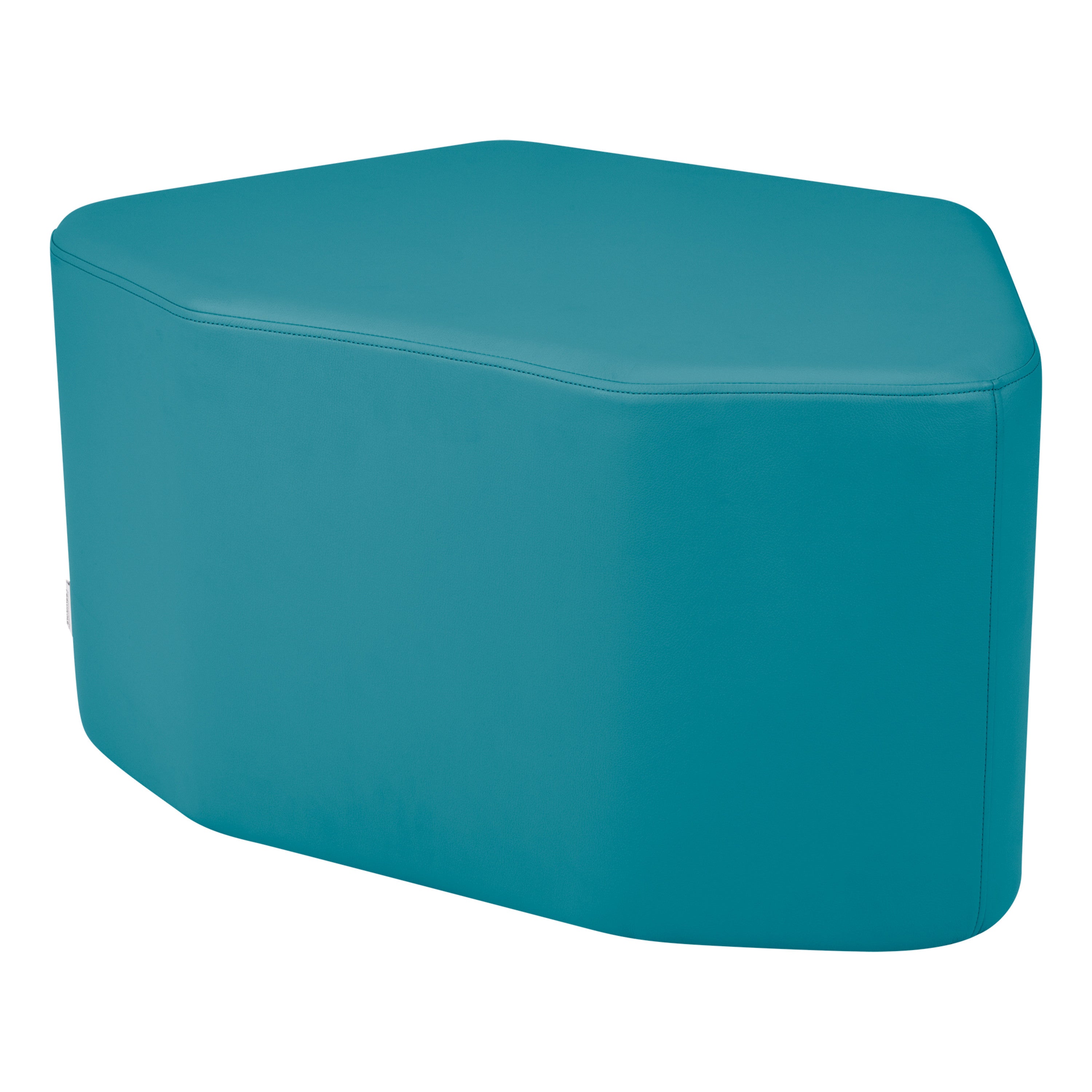 Pro Series Upholstered Petal Ottoman 18" Height - Teal