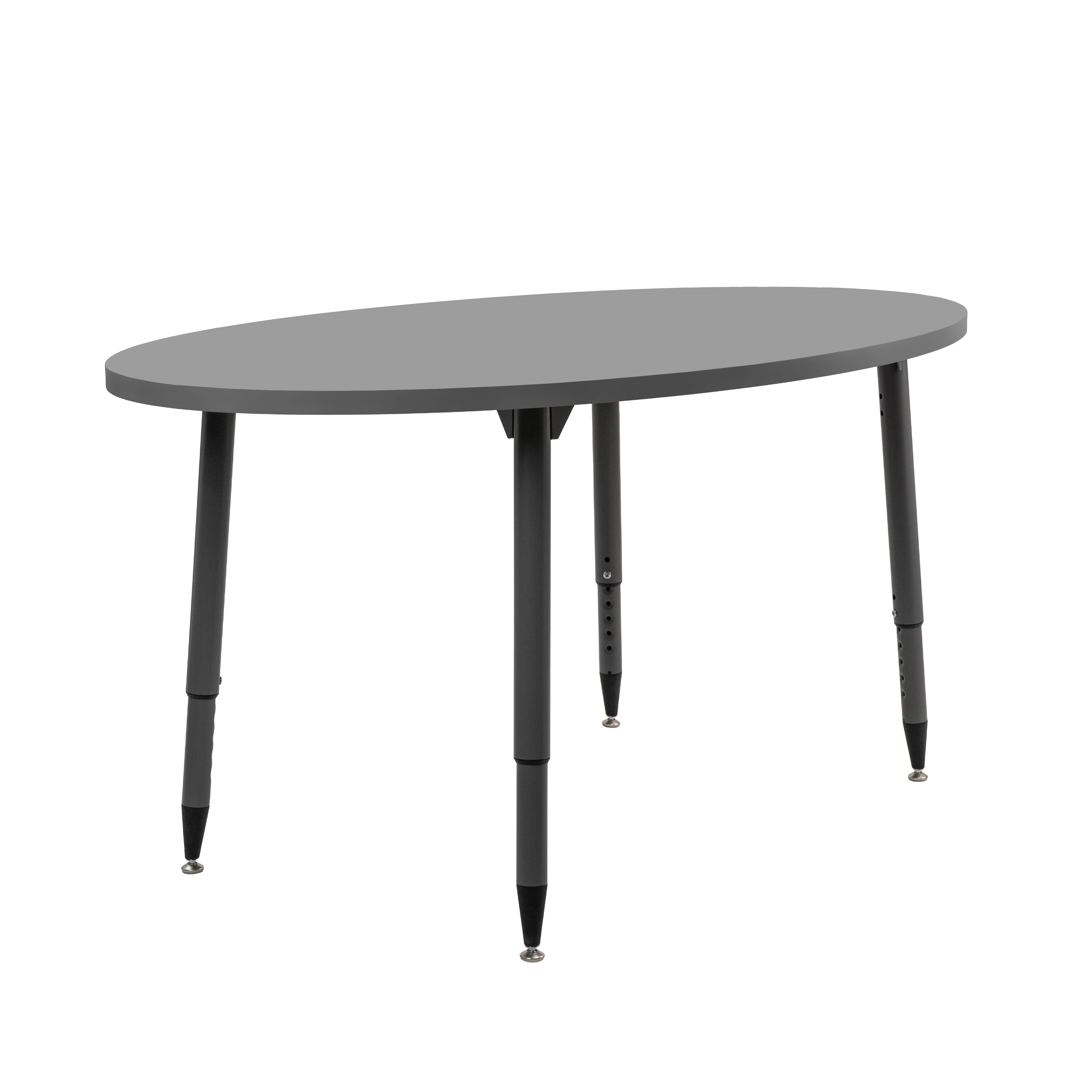 Adapte 30" x 60" Oval Thermofused Activity Table with Adjustable Tapered Legs - North Sea/North Sea