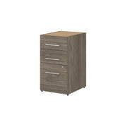 Bush Business Furniture Office 500 16W 3 Drawer File Cabinet in Modern Hickory - Assembled - 15.75" Width x 20.35" Depth x 28.84" Height