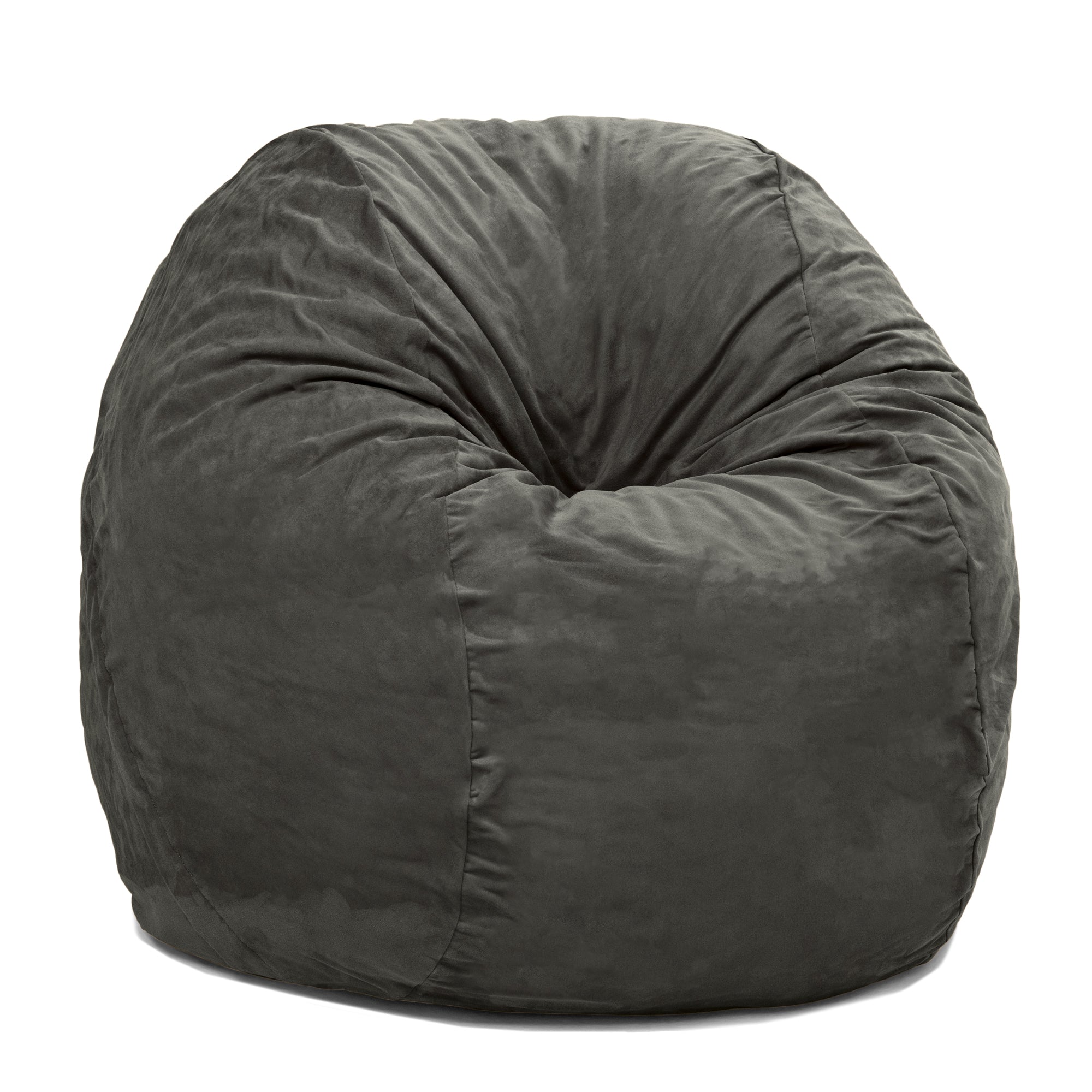 Jaxx 4 ft Round Bean Bag Chair for Adults, Charcoal