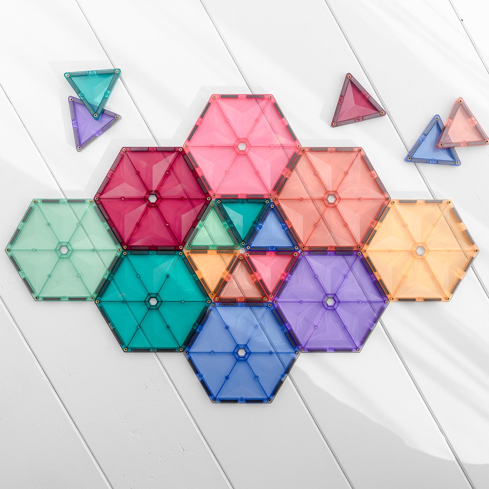 Magnetic Tiles Pastel Mega Pack, 202 Pieces