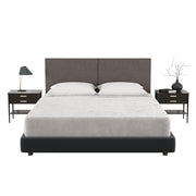 Jaxx Panelist Modern Padded Headboard- Set of 2 Wall Mounted Panels (Each 22.5" x 30")- Queen Double Tall, Microvelvet Havana Brown