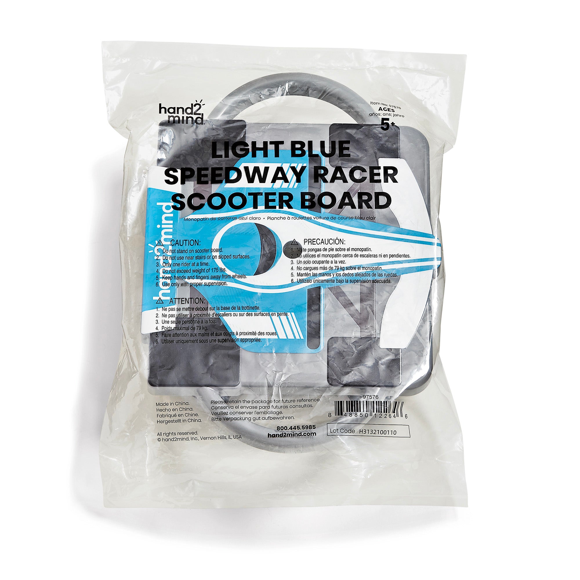 Speedway Racer Scooter Board, Light Blue