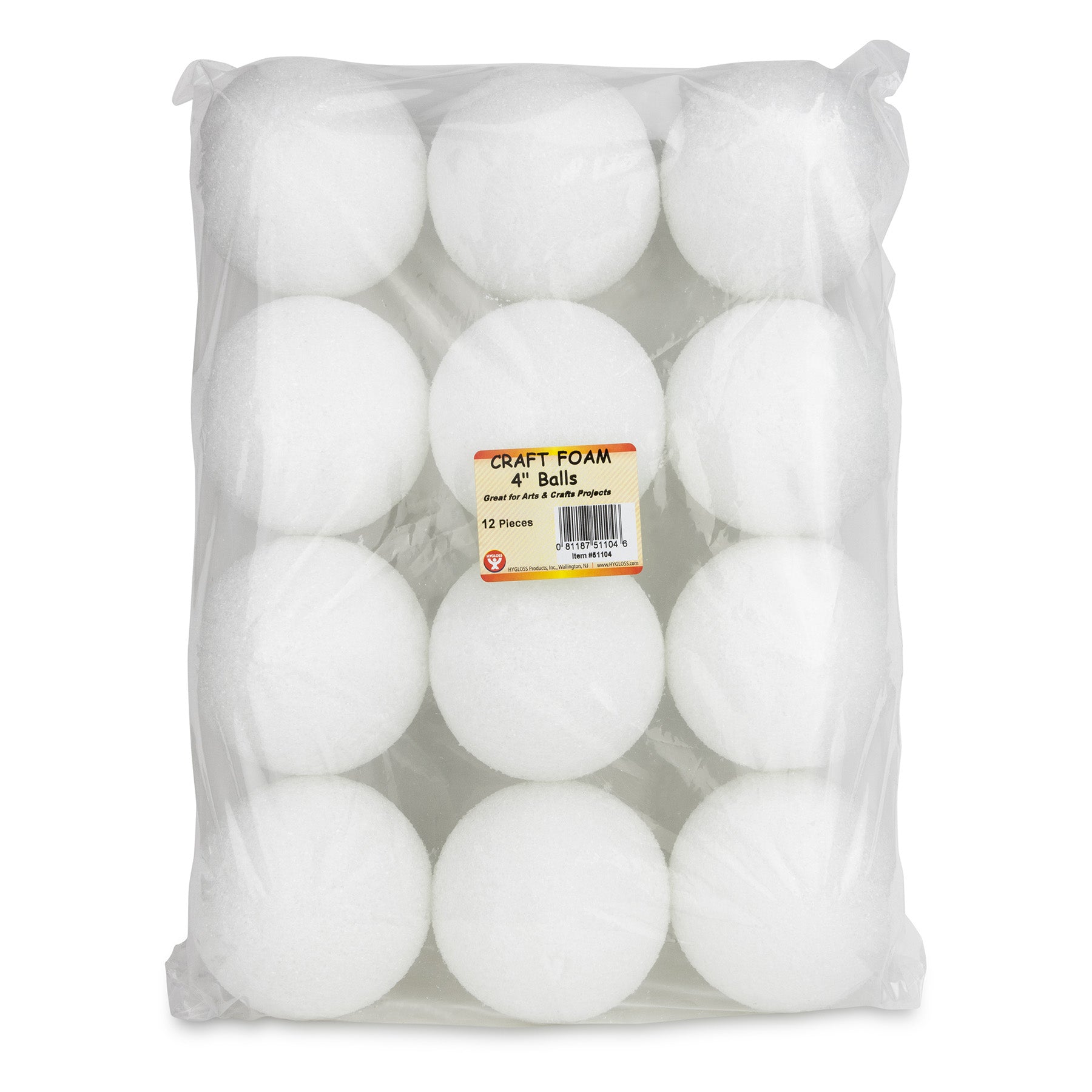 Hygloss Foam Pack - 12 of 4" Balls