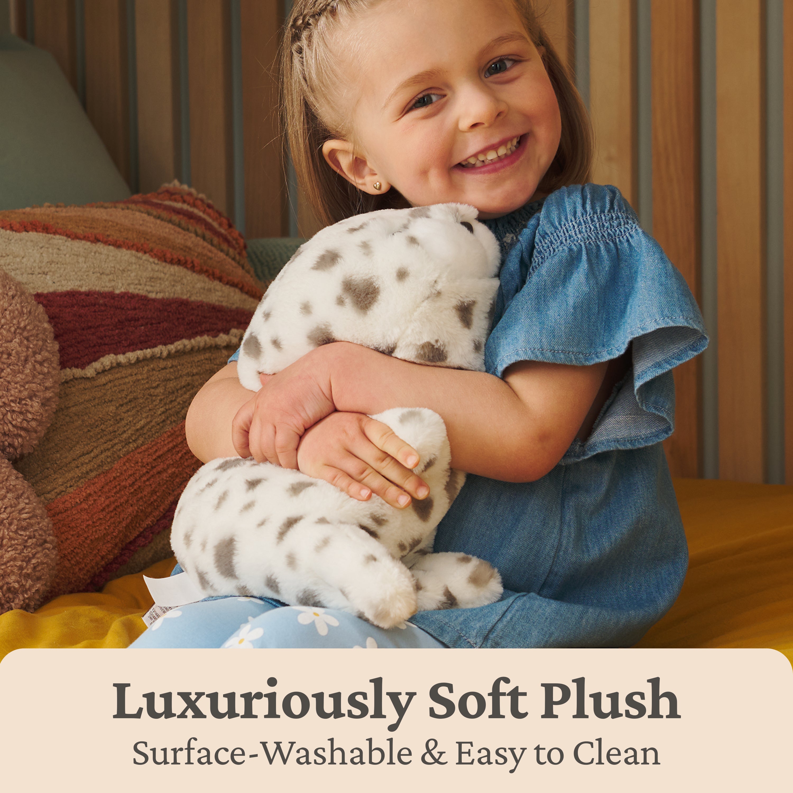 GUND Nuri Leopard Seal Plush, Premium Stuffed Animal for Ages 1 and Up, White/Gray, 10”
