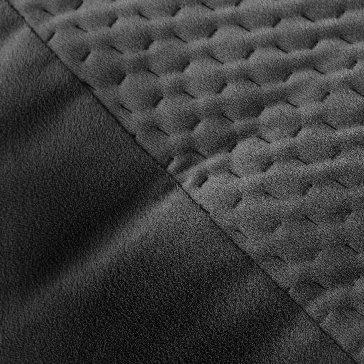 Jaxx Koku - Designer Oval Two-Tone Bean Bag Chair - Quilted Microvelvet, Black