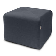 Jaxx Monroe Square Foam Ottoman with Stain Resistant Performance Fabric, Large (24 x 24 x 18), Blue Denim