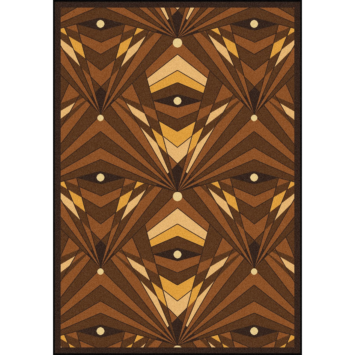 Deco Strobe 7'8" x 10'9" area rug in color Brown