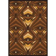 Deco Strobe 7'8" x 10'9" area rug in color Brown