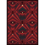 Deco Strobe 3'10" x 5'4" area rug in color Burgundy