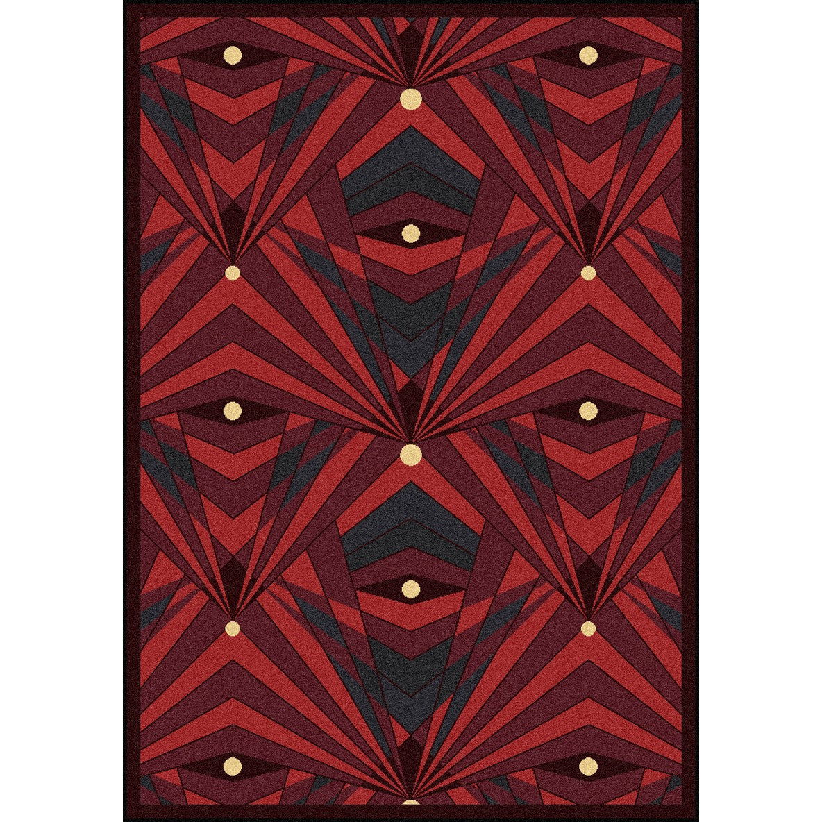 Deco Strobe 10'9" x 13'2" area rug in color Burgundy