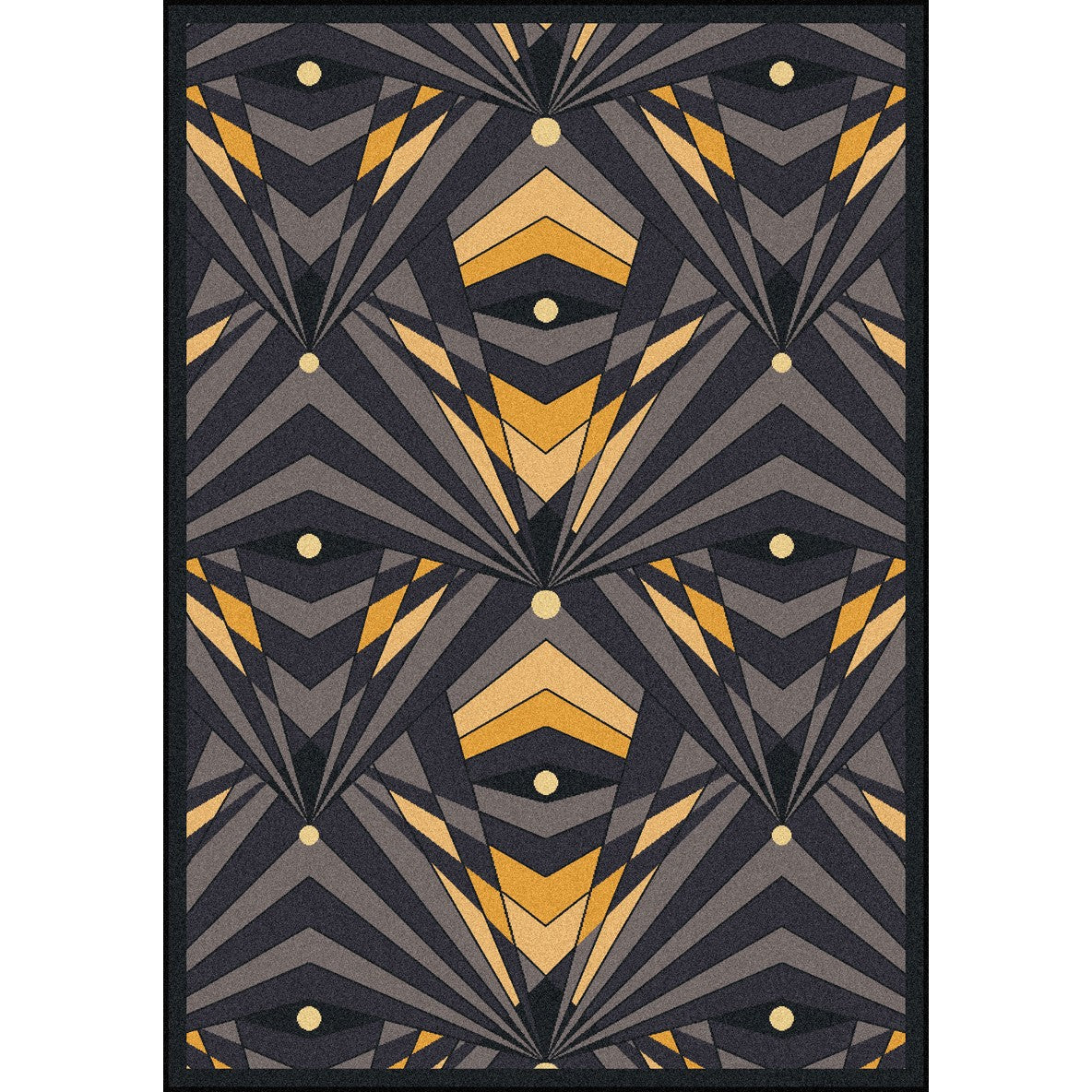 Deco Strobe 3'10" x 5'4" area rug in color Charcoal