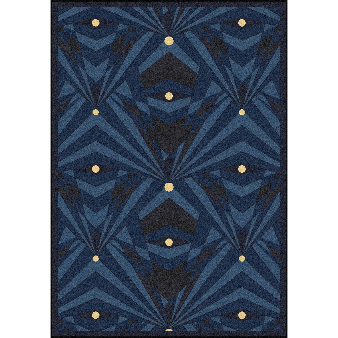 Deco Strobe 3'10" x 5'4" area rug in color Navy