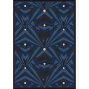Deco Strobe 10'9" x 13'2" area rug in color Navy