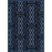 Deco Ticket 10'9" x 13'2" area rug in color Blue
