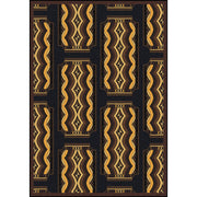 Deco Ticket 7'8" x 10'9" area rug in color Brown