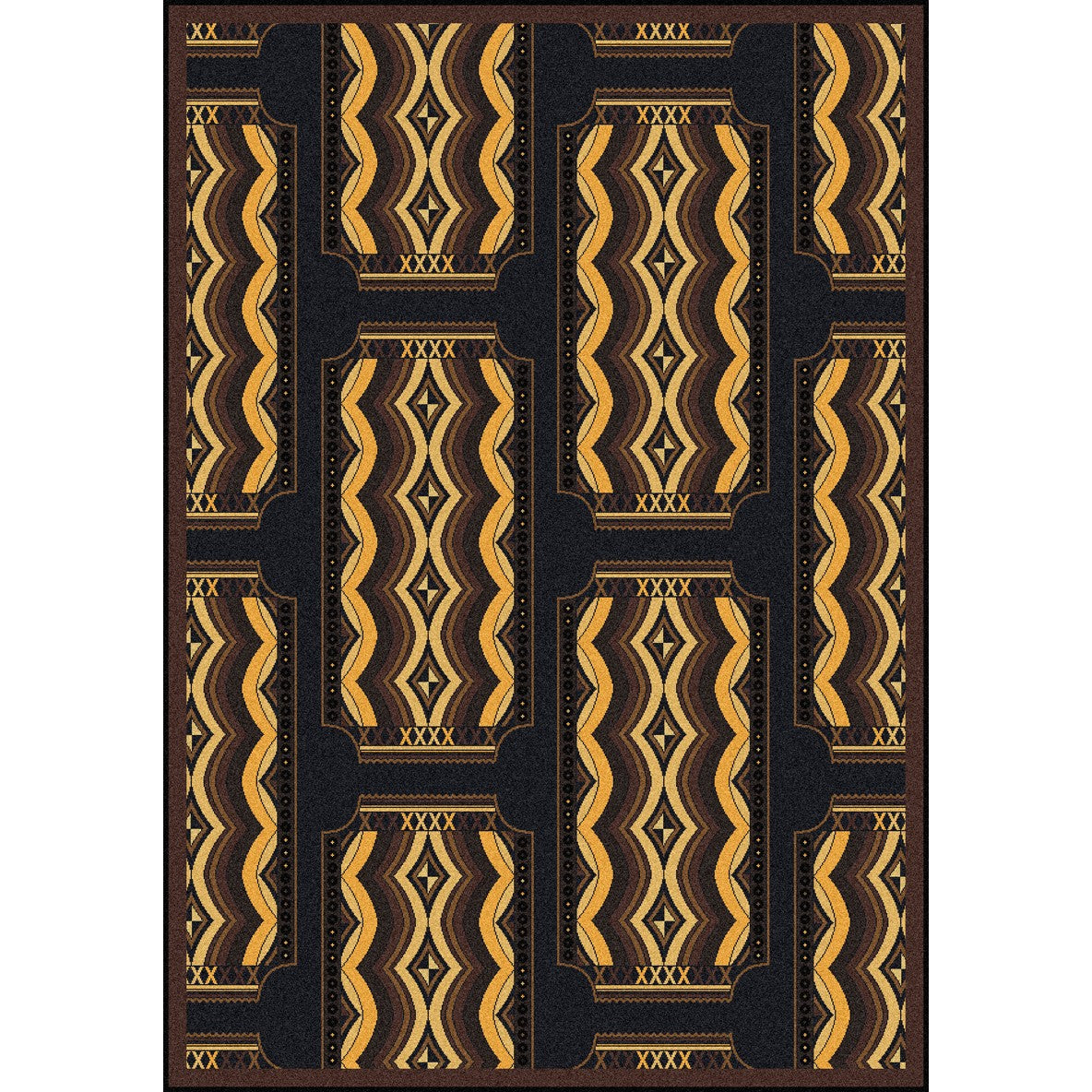 Deco Ticket 10'9" x 13'2" area rug in color Brown