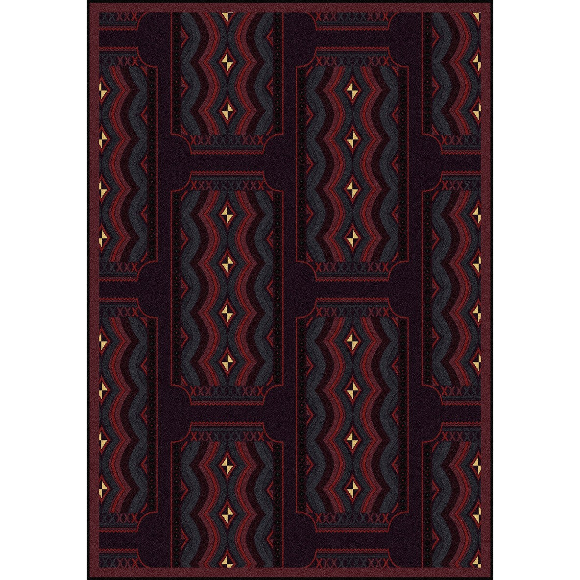 Deco Ticket 7'8" x 10'9" area rug in color Burgundy