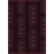 Deco Ticket 5'4" x 7'8" area rug in color Burgundy