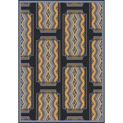 Deco Ticket 3'10" x 5'4" area rug in color Charcoal
