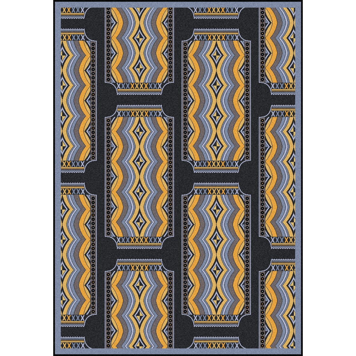 Deco Ticket 10'9" x 13'2" area rug in color Charcoal