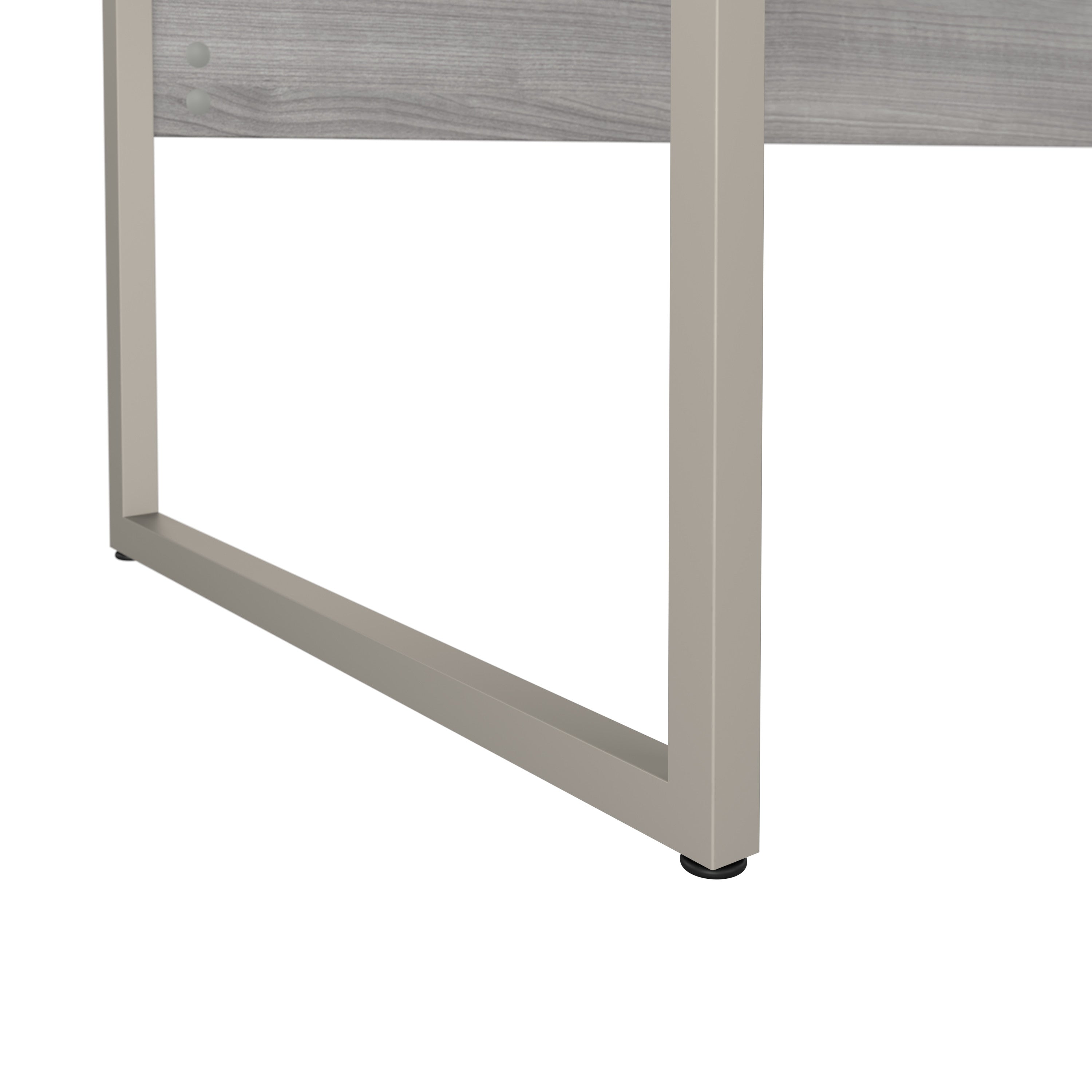 Bush Business Furniture Hybrid 72W x 30D Computer Table Desk with Metal Legs in Platinum Gray - 71.02" Width x 29.37" Depth x 29.91" Height
