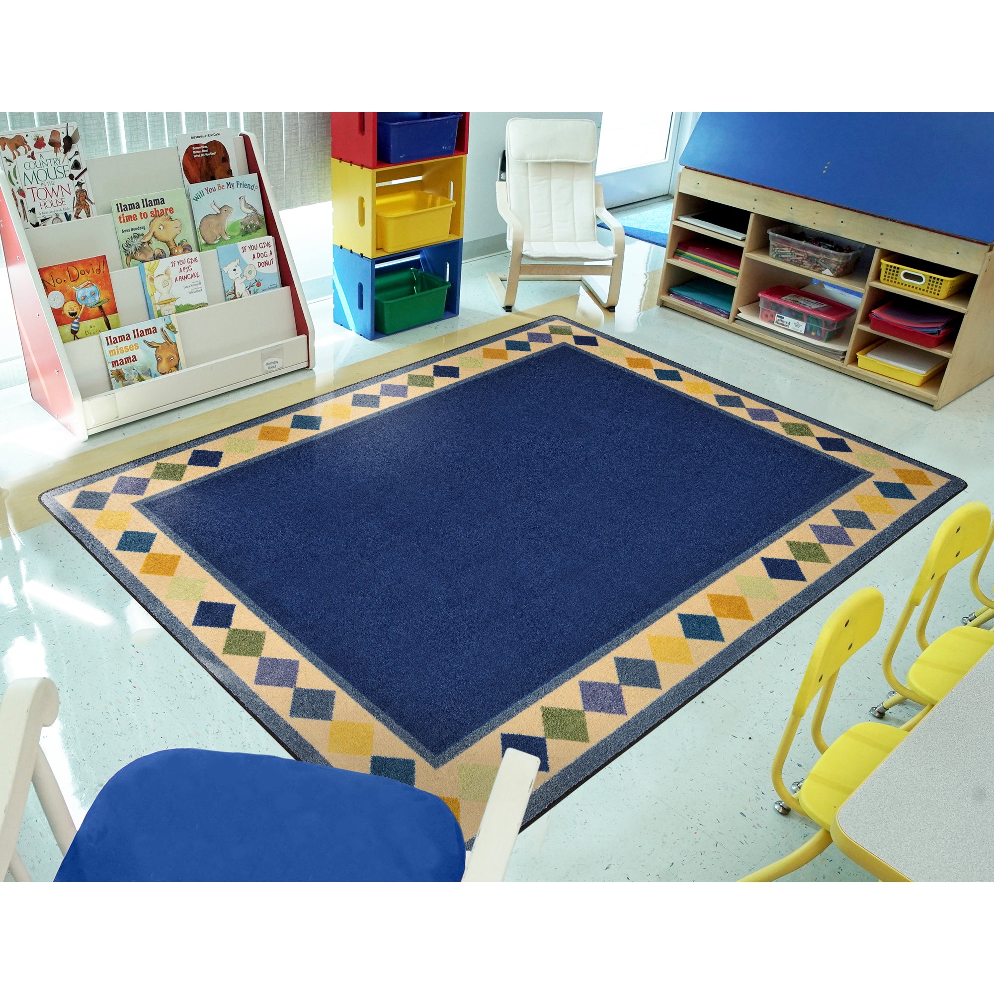Delightful Diamonds 7'8" x 10'9" area rug in color Multi