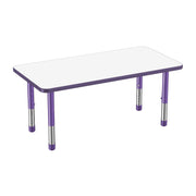 24" x 48" Rectangle Dry-Erase Activity Table with Adjustable Chunky Legs - Whiteboard/Eggplant/Purple