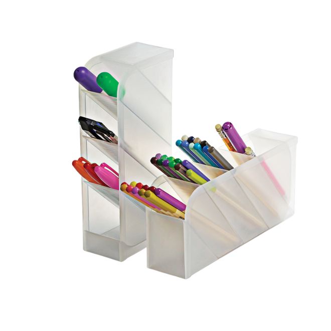 2PK Desk Organizer/Pen Holder w/4 Compartments
