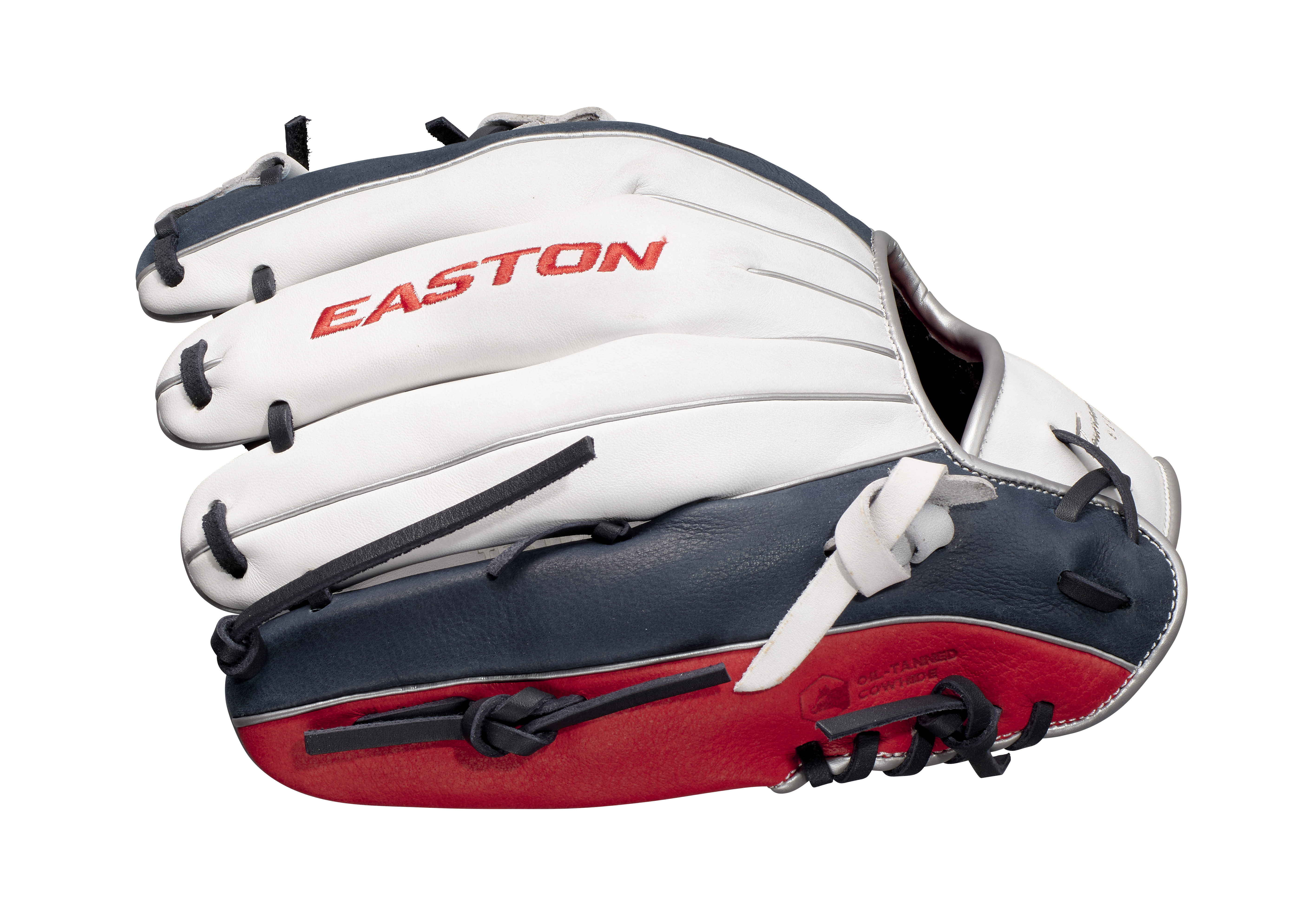 Easton Tournament Elite Series Youth 11.5-Inch Baseball Glove - Right Hand Thrower - White/Navy