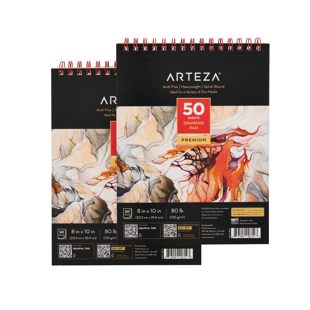 DRAWING PAD 2-PACK 8X10 50 SHEETS