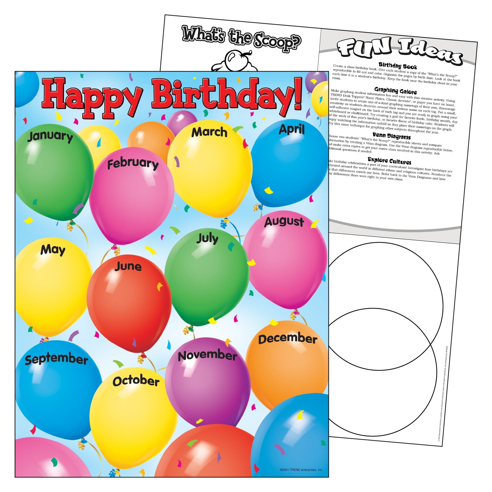 Happy Birthday Learning Chart, 17" x 22"