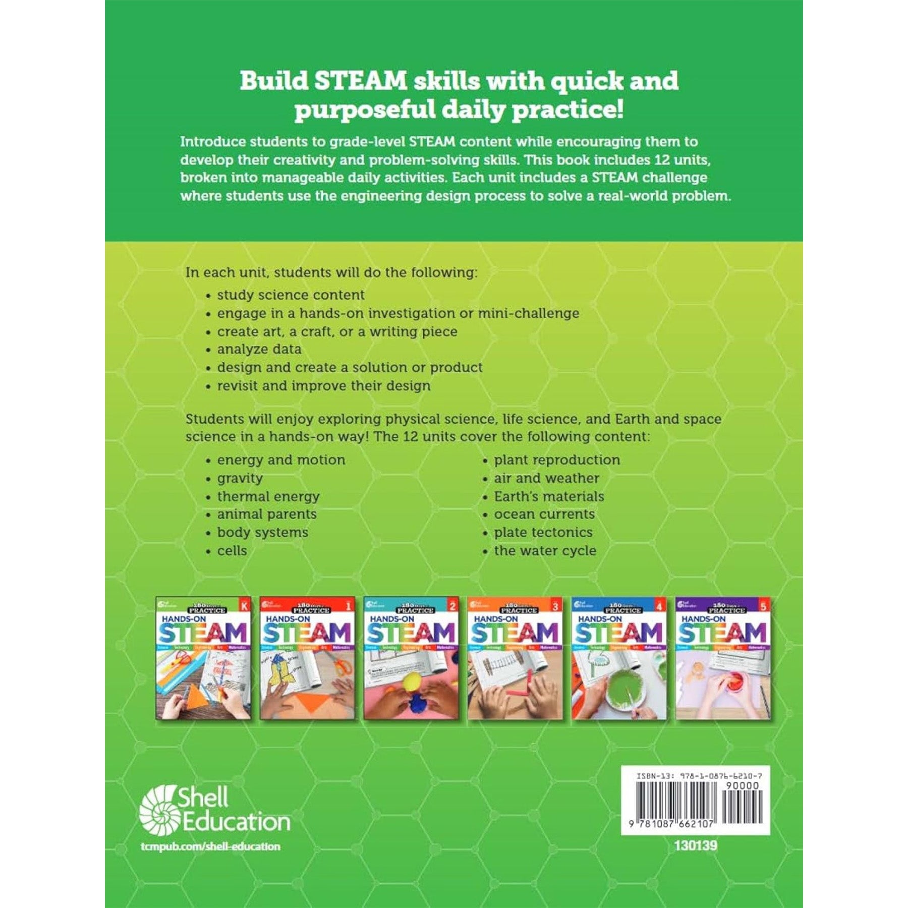 180 Days of Practice: Hands-On STEAM, Grade 6