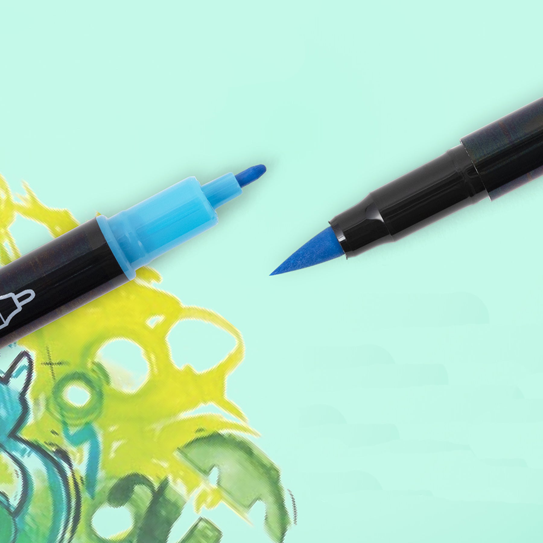 Aqua Brush Duo Art Markers, 12 Colors